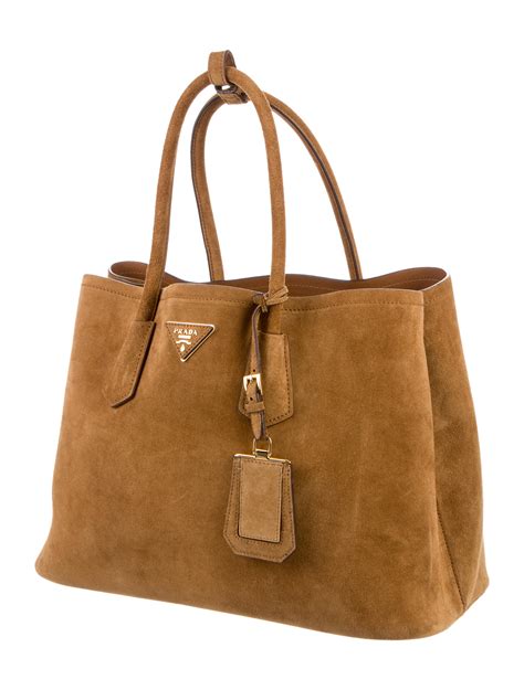 prada suede tote